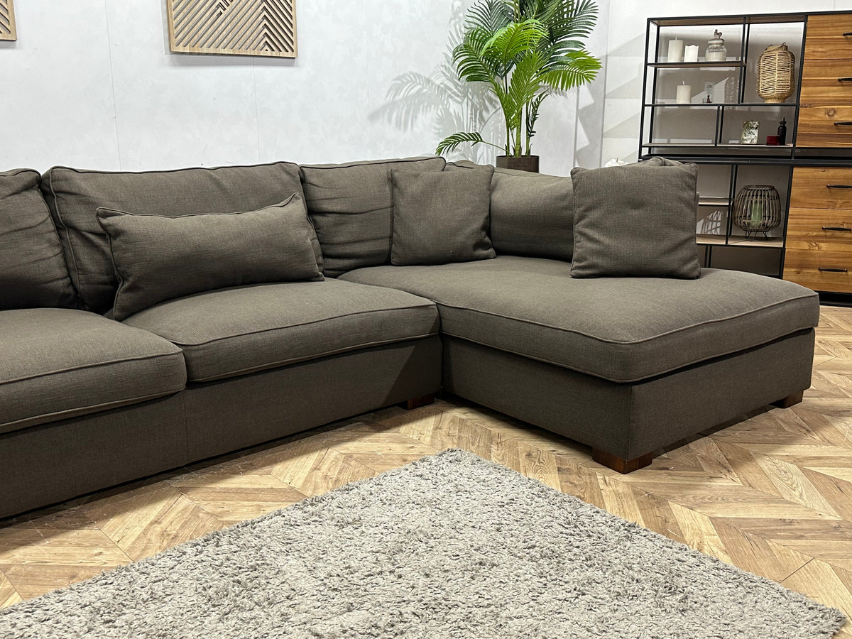 Bruine Hoekzetel Inc Hocker ~ Losse Kussens Met Afneembare Hoezen