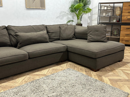 Bruine Hoekzetel Inc Hocker ~ Losse Kussens Met Afneembare Hoezen
