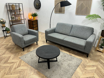 Grijze Zetels Set ~ Vaste Kussens
