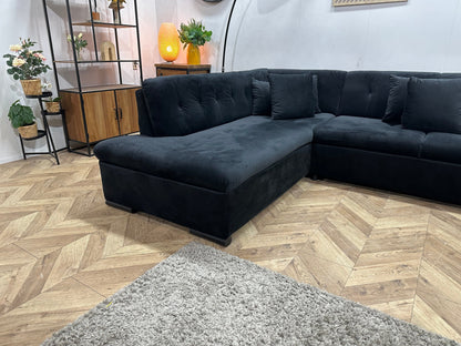 !Showroommodel! Zwarte Velvet U Zetel