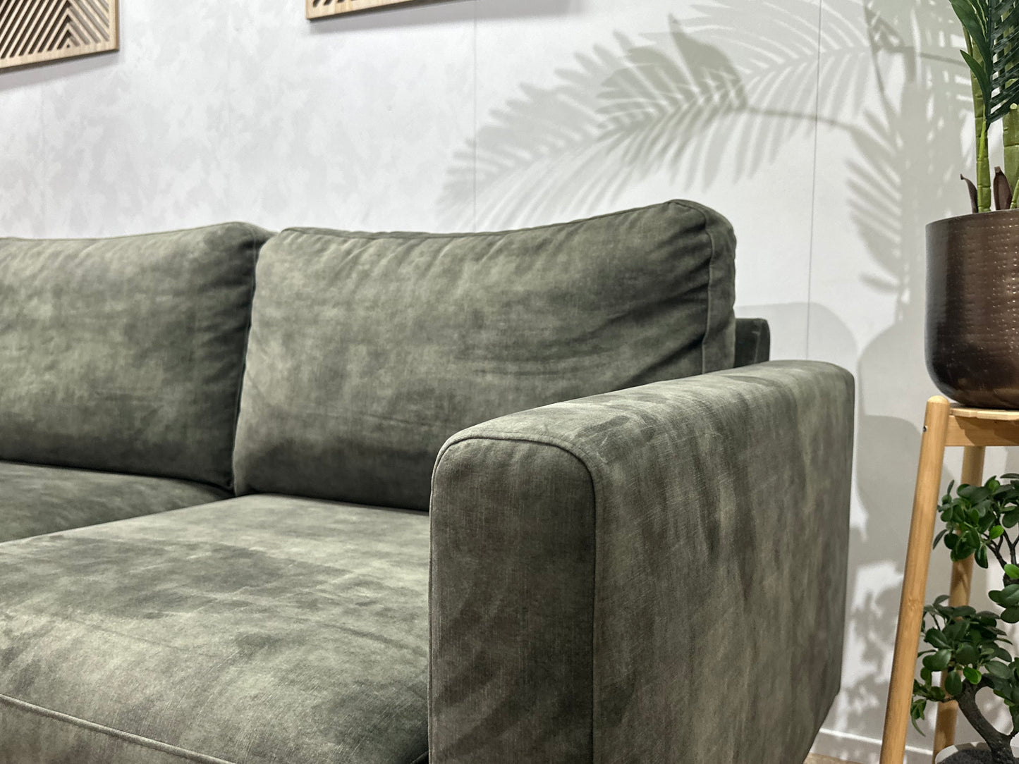 Groene Velvet Hoekzetel ~ Nieuwstaat