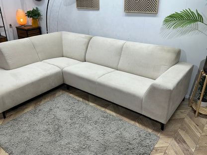 !Showroommodel! Crème Suède Stoffen Hoekzetel