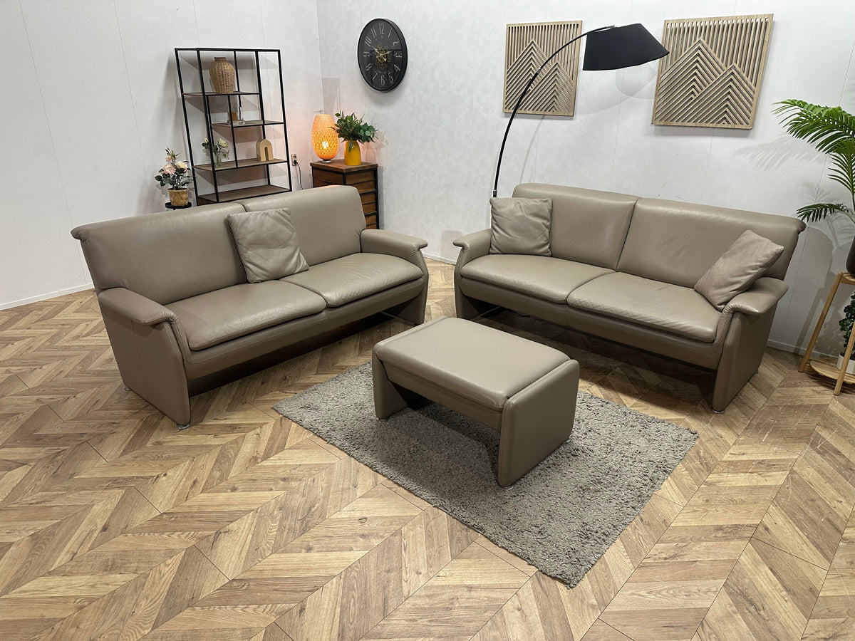 Belform Licht Bruine Echt Lederen Zetels Set ~ Nieuwstaat