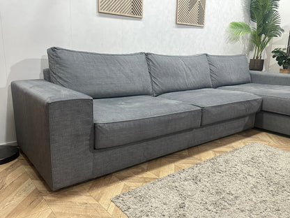 Room108 Grijze Ruime Velvet Hoekzetel ~ Nieuwstaat