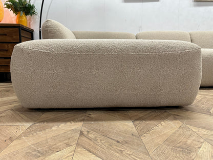 !Showroommodel! Beige Bouclé Hoekzetel
