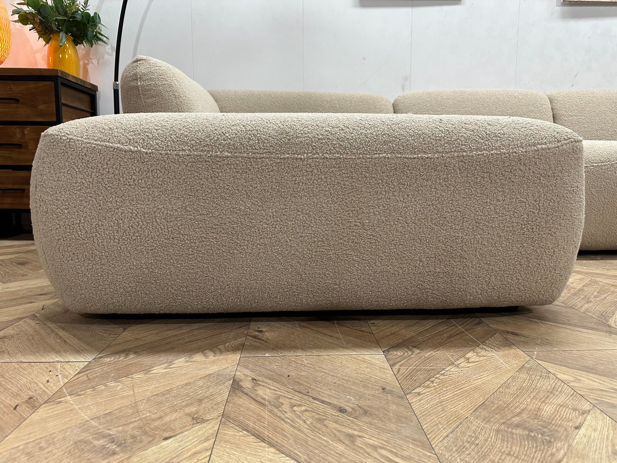 !Showroommodel! Beige Bouclé Hoekzetel