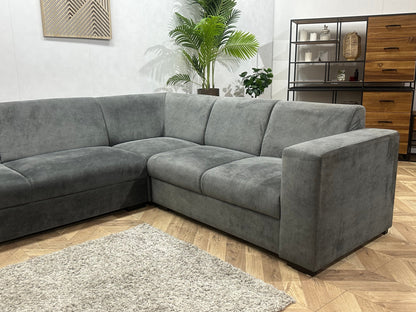 !Showroommodel! Antraciet Velvet Hoekzetel