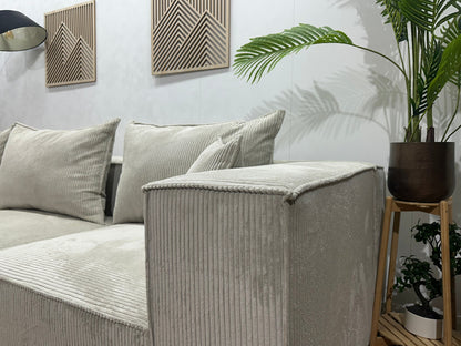 !Showroommodel! Witte Ribstof Hoekzetel ~ Meerdere Opstellingen