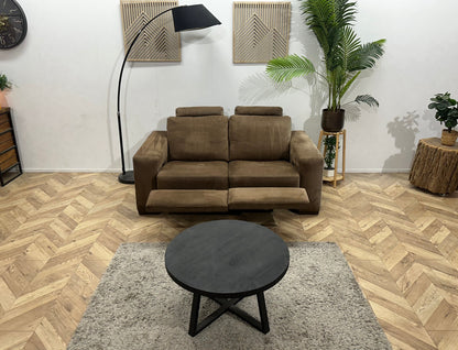 Bruine Velvet 2.5-Zits Zetel ~ Relaxfunctie