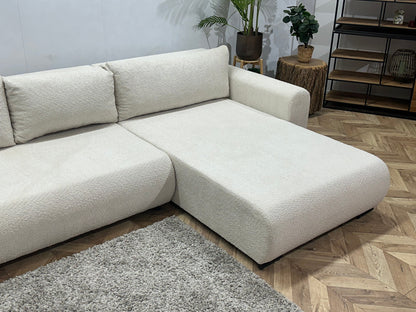 !Showroommodel! Witte Bouclé Hoekzetel