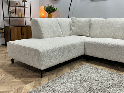 !Showroommodel! Witte Bouclé Stoffen Hoekzetel