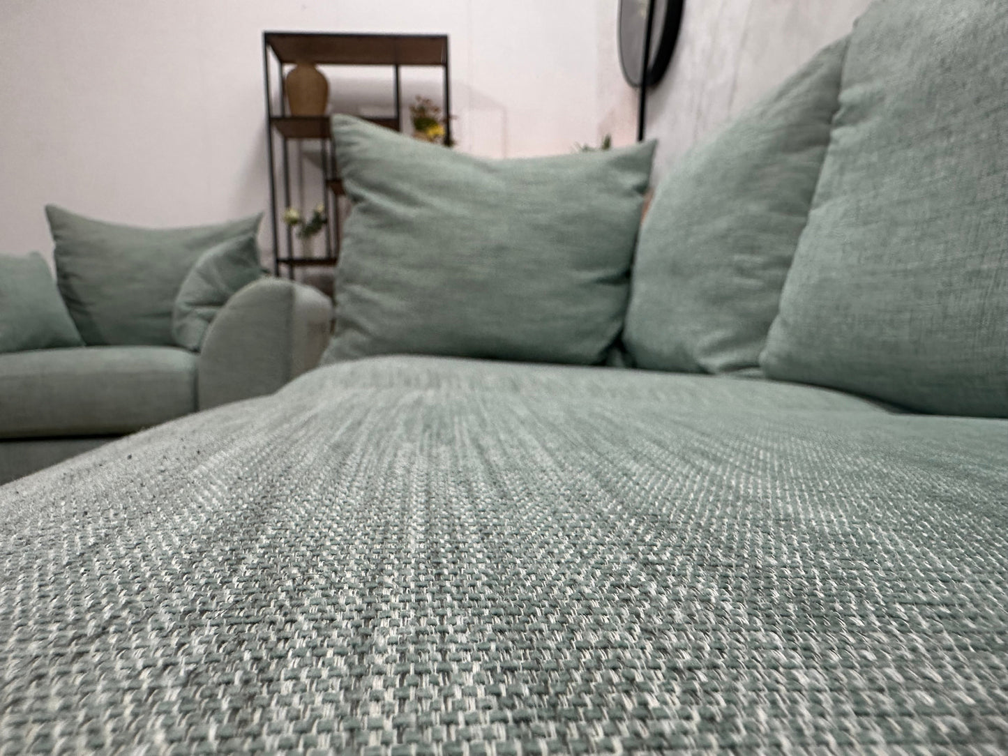 Burhens Licht Blauwe Ruime Hoekzetel Inc Fauteuil ~ Losse Kussens Met Afneembare Hoezen