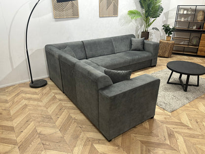 !Showroommodel! Grijze Velvet Hoekzetel
