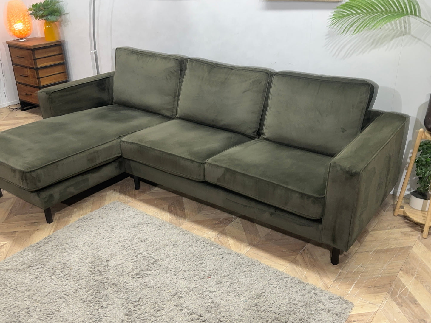 Donker Groene Velvet Hoekzetel ~ Nieuwstaat