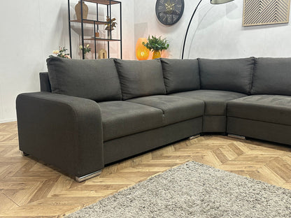 !Showroommodel! Antraciet Suède Stoffen U Zetel
