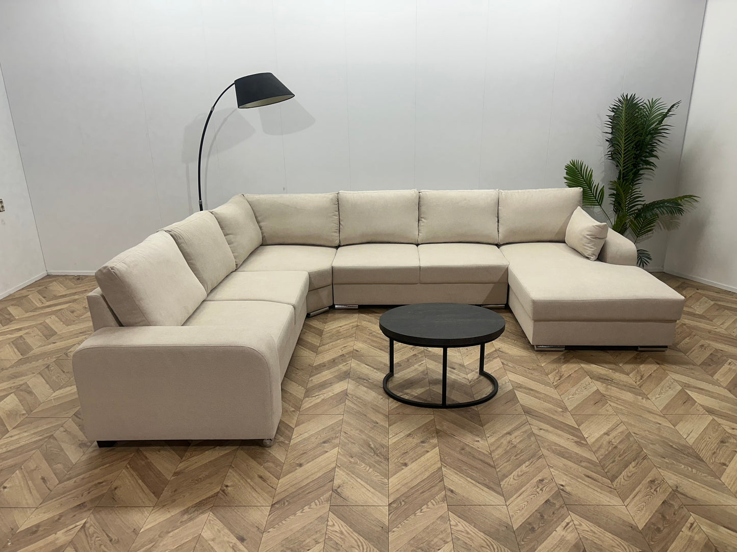 !Showroommodel! Crème Suède Stoffen U Zetel