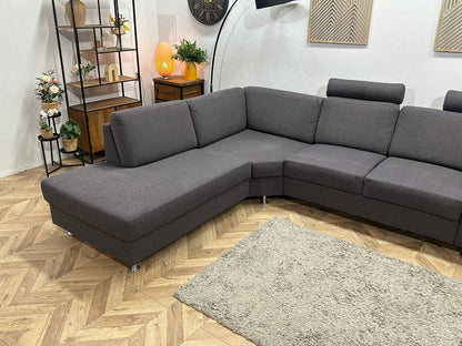 Antraciet Ruime Hoekzetel ~ Losse Rugkussens Met Afneembare Hoezen
