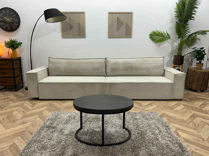!Showroommodel! Witte Ribstof 4-Zits  Zetel