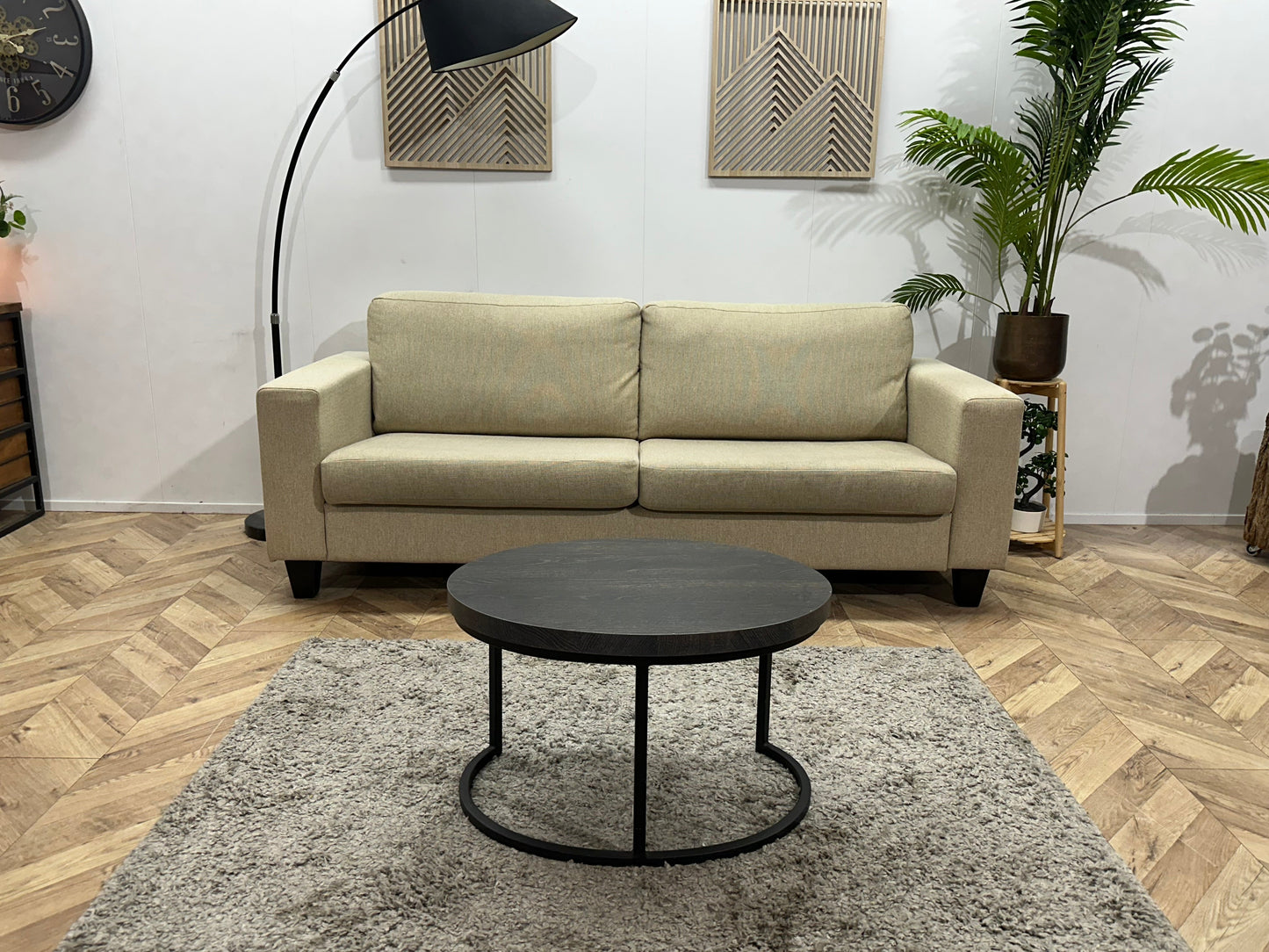 Trendhopper Beige 2.5-Zits Zetel ~ Losse Kussens Met Afneembare Hoezen