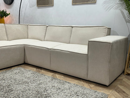 !Showroommodel! Crème Suède Stoffen Hoekzetel