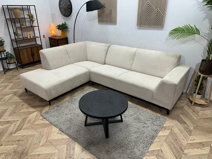 !Showroommodel! Crème Suède Stoffen Hoekzetel