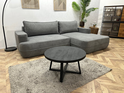 !Showroommodel! Grijze Velvet Hoekzetel