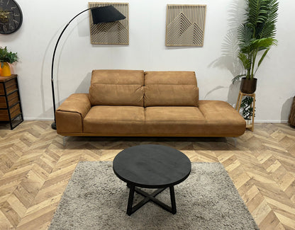 Musterring Cognac Bruine Suède Stoffen Design Zetel ~ Verstelbare Hoofdsteunen