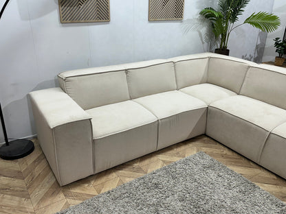 !Showroommodel! Crème Suède Stoffen Hoekzetel