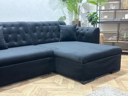 !Showroommodel! Zwarte Velvet U Zetel