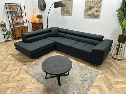 !Showroommodel! Zwarte Velvet Hoekzetel