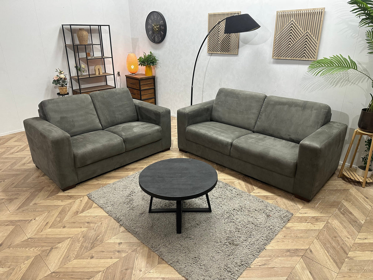 Antraciet Suède Stoffen Zetels Set ~ Nieuwstaat