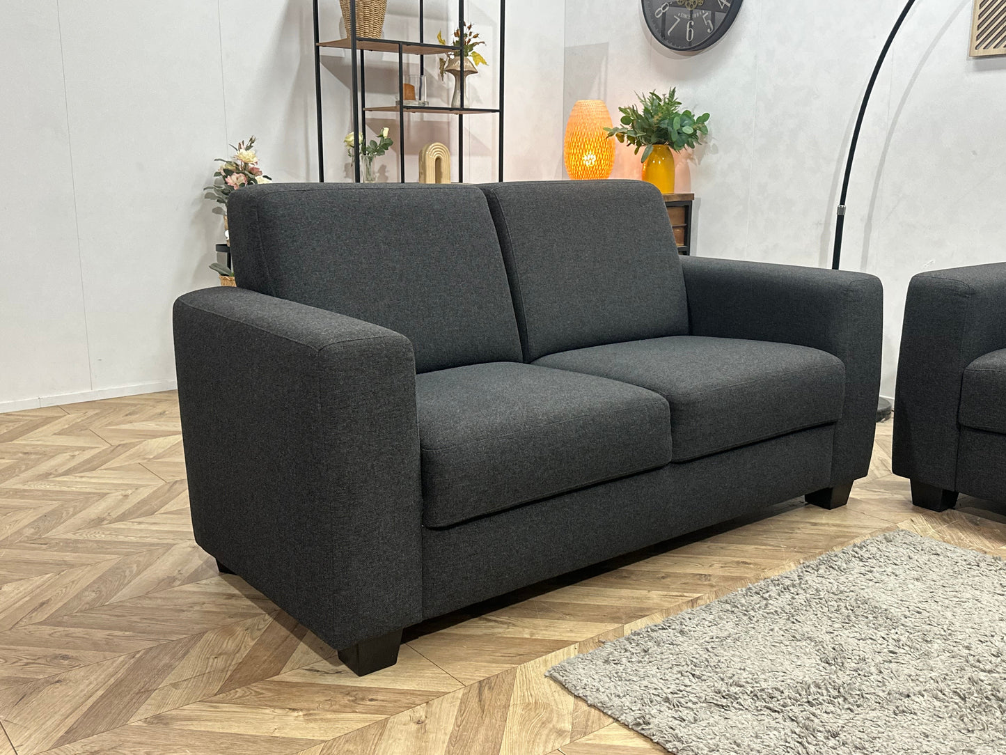 Antraciet Zetels Set ~ Vaste Kussens