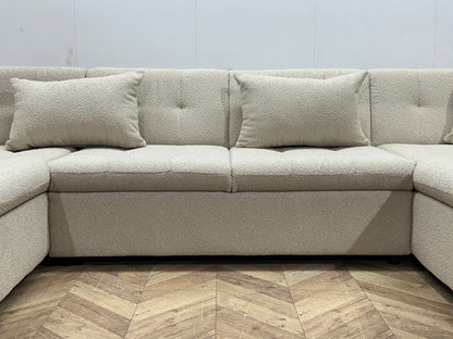 !Showroommodel! Witte Bouclé U Zetel