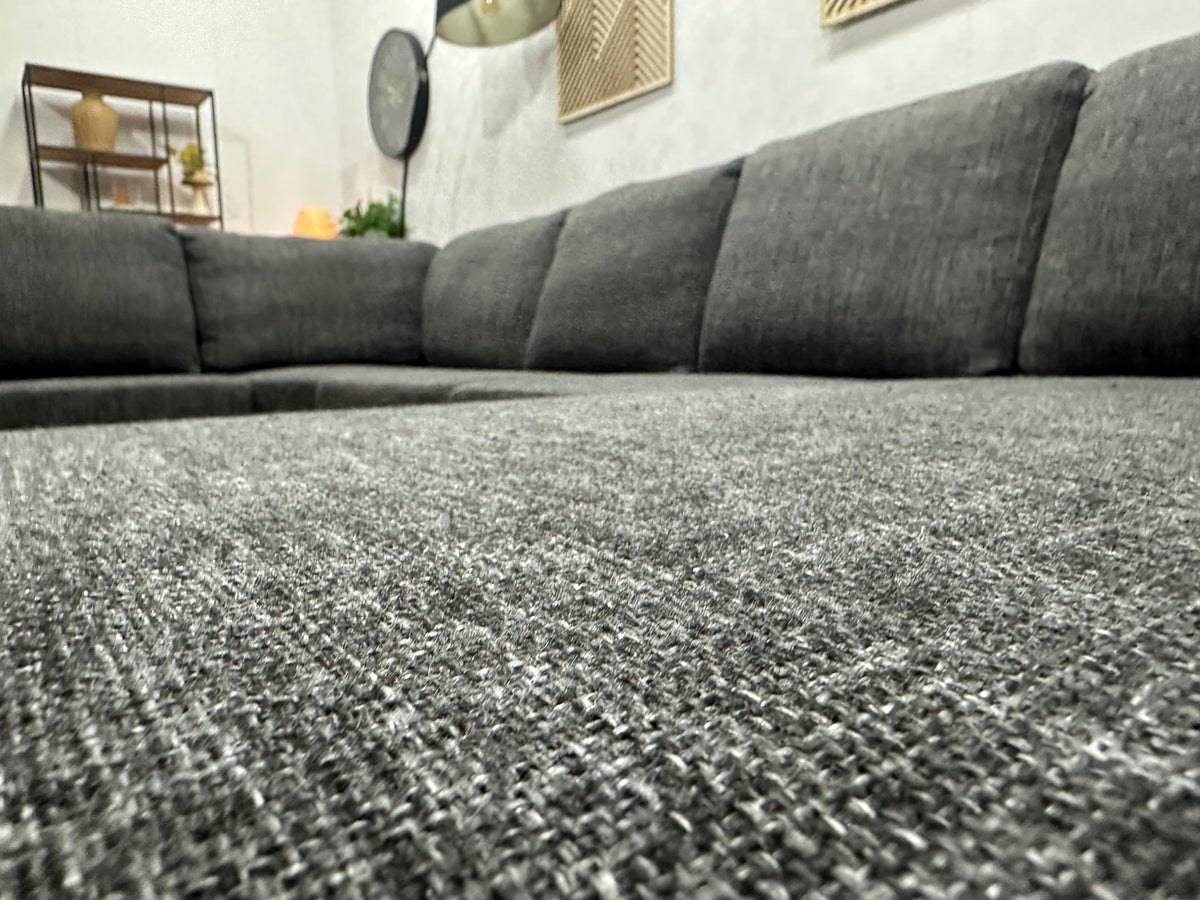 Antraciet U Zetel ~ Losse Rugkussens Met Afneembare Hoezen