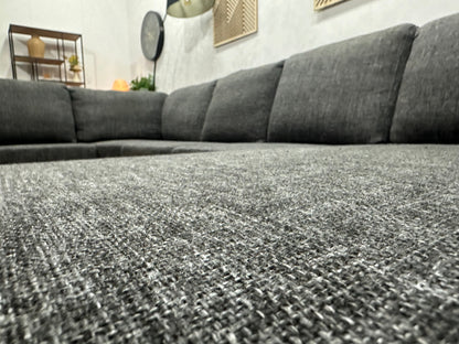Antraciet U Zetel ~ Losse Rugkussens Met Afneembare Hoezen