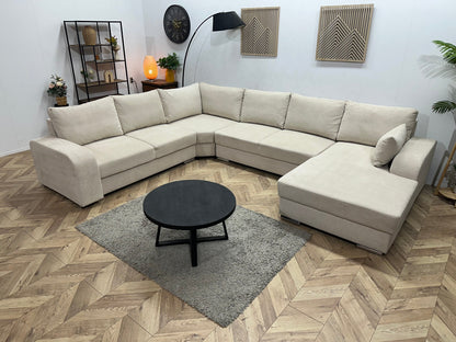 !Showroommodel! Creme Suède Stoffen U Zetel