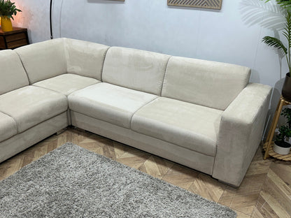 !Showroommodel! Crème Suède Stoffen Hoekzetel