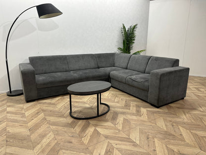 !Showroommodel! Antraciet Velvet Hoekzetel