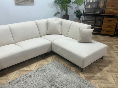 !Showroommodel! Crème Suède Stoffen Hoekzetel