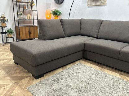 Antraciet Hoekzetel ~ Losse Rugkussens Met Afneembare Hoezen