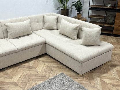 !Showroommodel! Witte Bouclé U Zetel