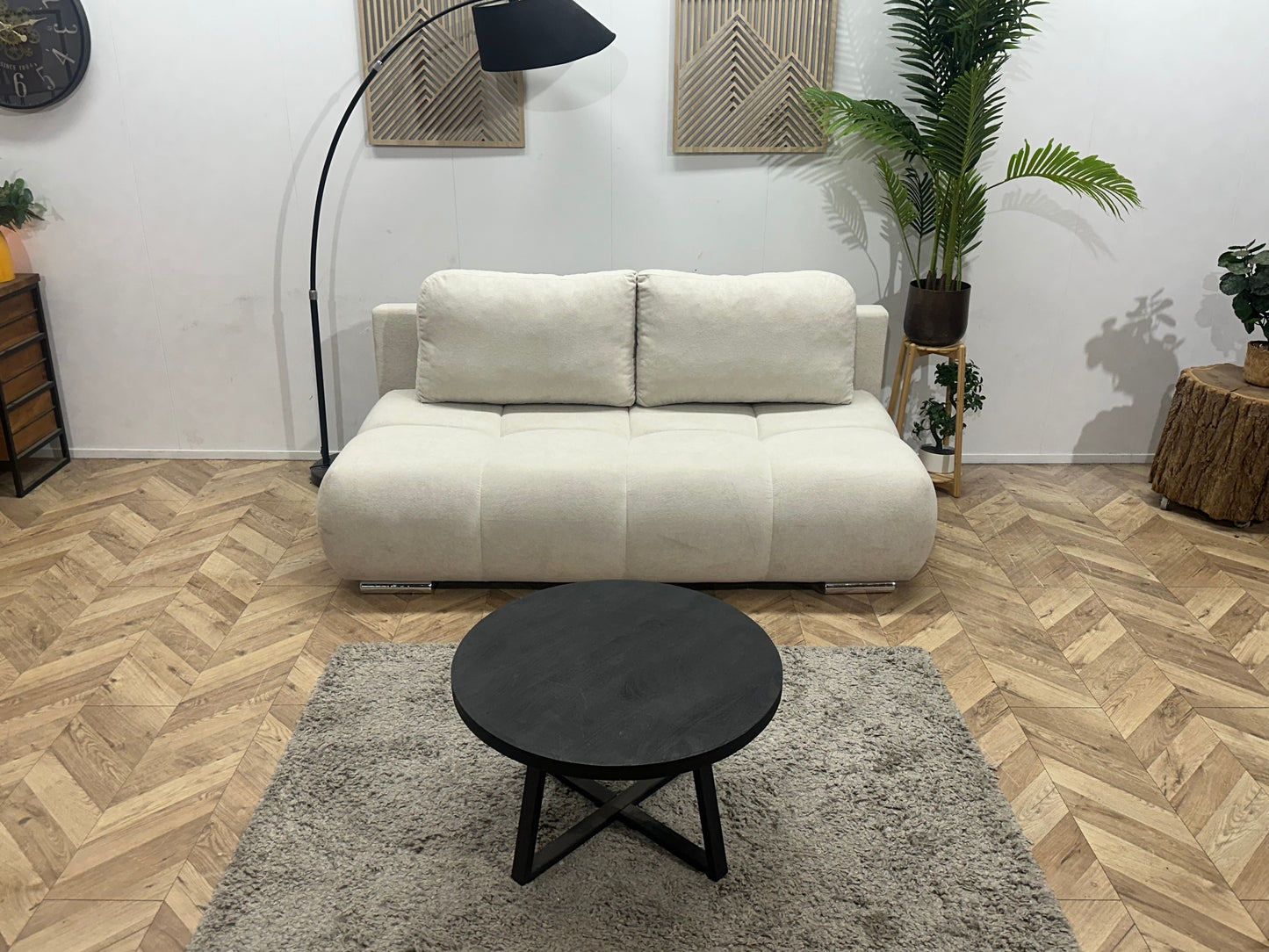 !Showroommodel! Witte Velvet 2.5-Zits Zetel