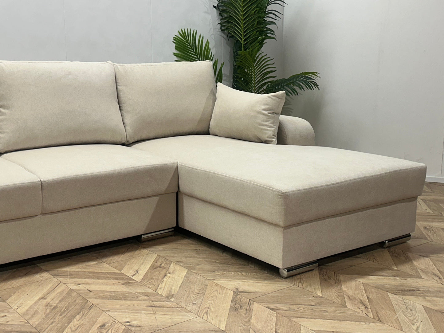 !Showroommodel! Crème Suède Stoffen U Zetel
