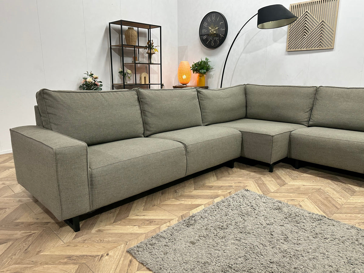 Grijze U Zetel ~ Losse Rugkussens Met Afneembare Hoezen