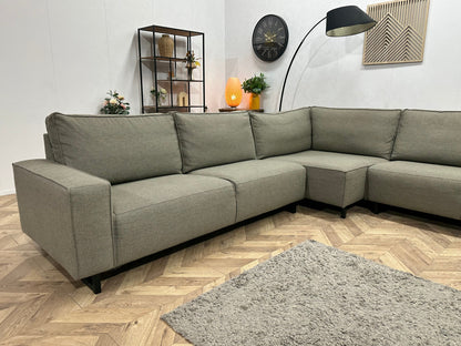 Grijze U Zetel ~ Losse Rugkussens Met Afneembare Hoezen