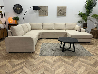 !Showroommodel! Creme Suède Stoffen U Zetel