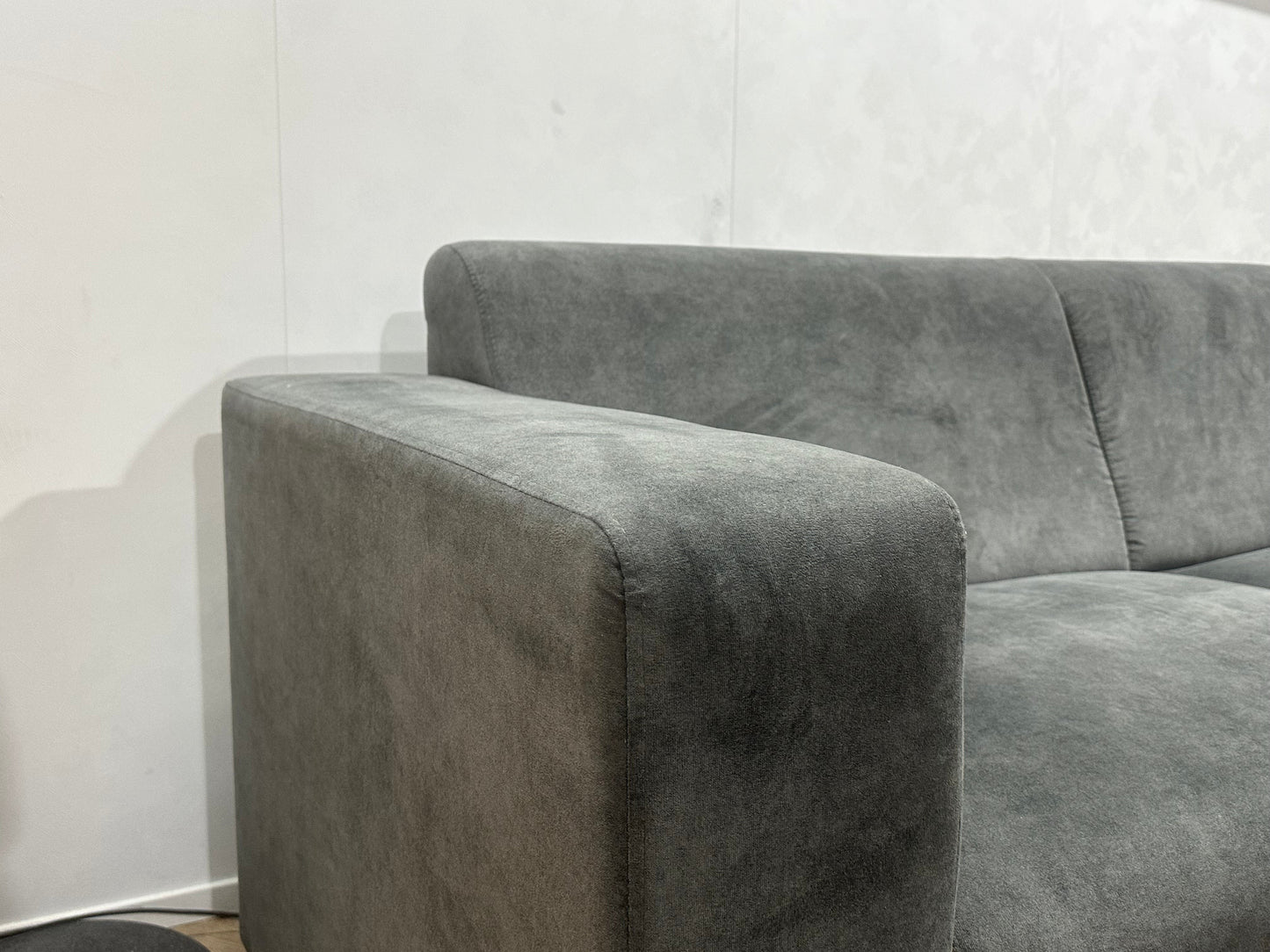 !Showroommodel! Antraciet Velvet Hoekzetel