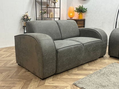 Grijze Suède Stoffen Zetels Set ~ Nieuwstaat