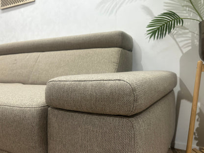 Beige Hoekzetel ~ Verstelbare Arm/Hoofdsteunen
