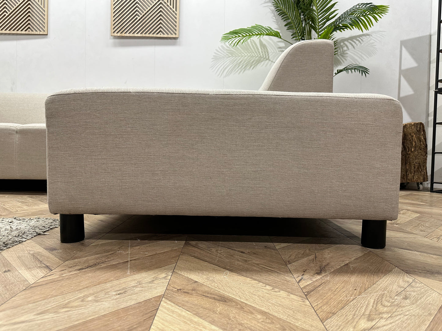 SoTrue Beige Stoffen U Zetel ~ Vaste Kussens